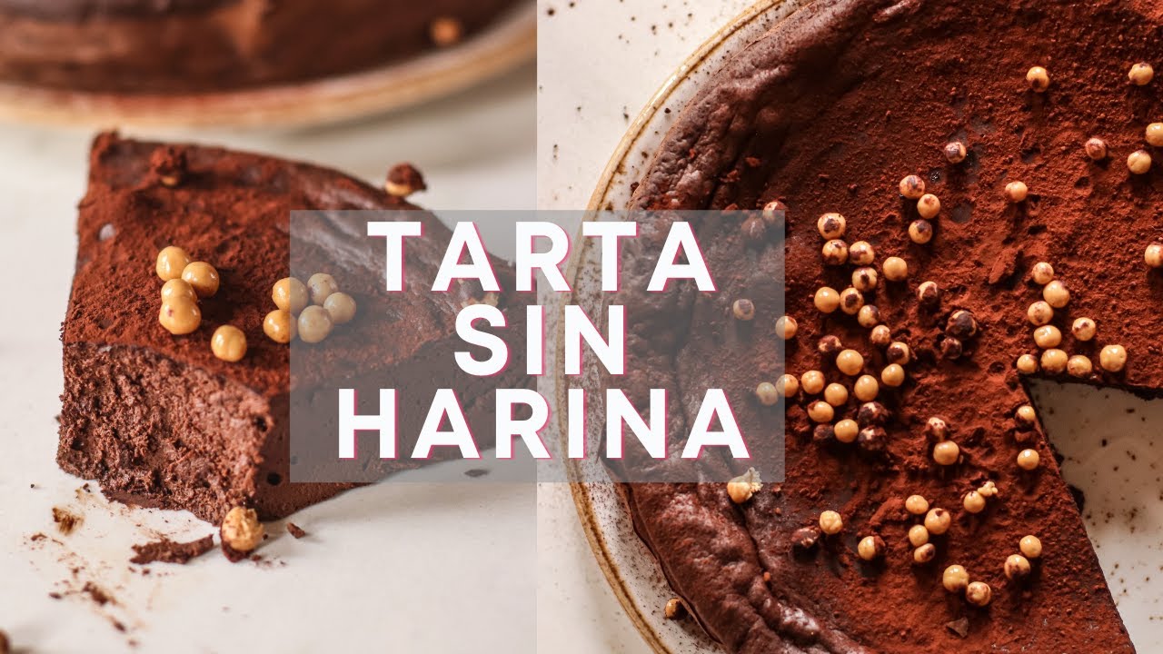 TARTA DE CHOCOLATE SIN HARINA | Saludable, sin gluten y en 10 MINUTOS. ¡¡La más rica del mundo!!