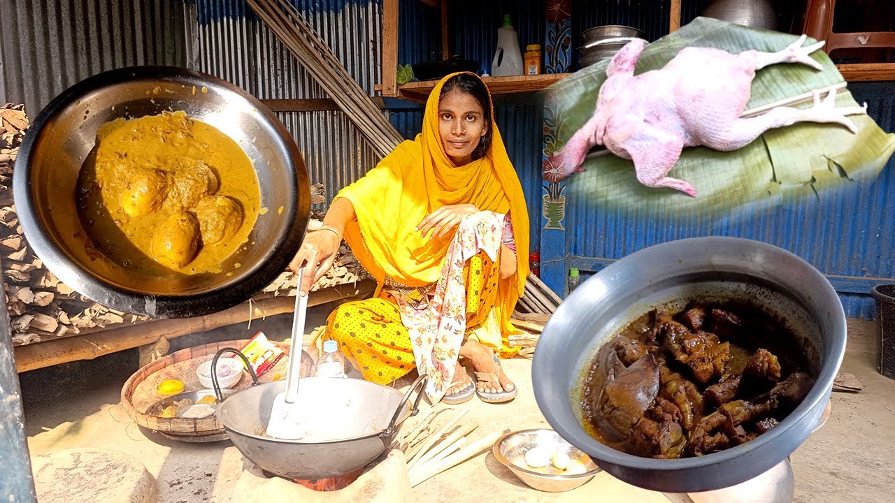দেশী ডিমের কোরমা সাথে ব্রয়লার মাংসের ঝাল ঝাল রান্না । Dimer Korma । Egg Curry Recipe ।