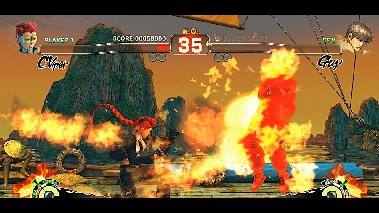Super Street Fighter IV Cviper vs Guy ( HARDEST AI )  PC GAMEPLAY  ARCADE MOD  || 1080P 60FPS ||