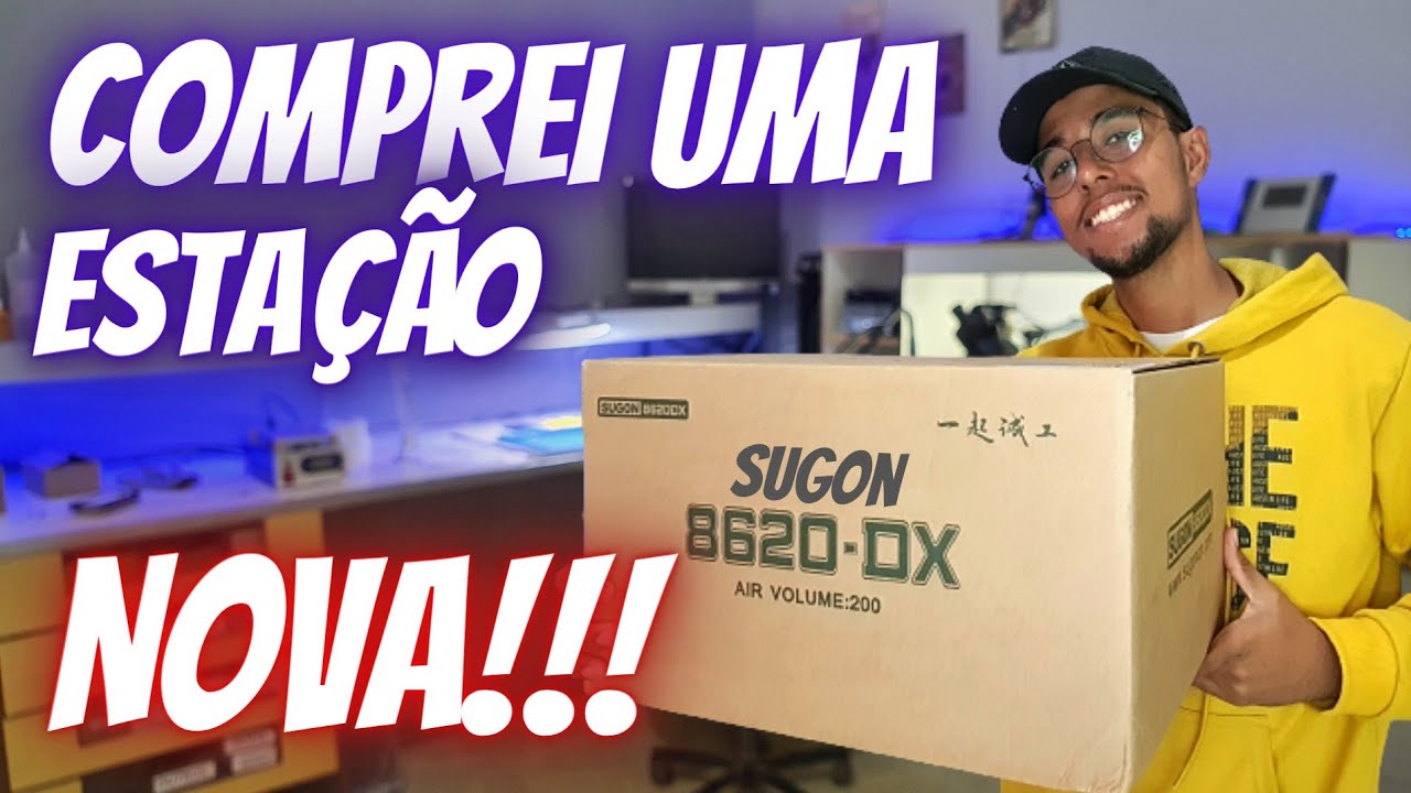 COMPREI UMA ESTAÇÃO DE AR PROFISSIONAL | SUGON 8620-DX (UMBOXING) | PRIMEIRAS IMPRESSÕES (PARTE 1)
