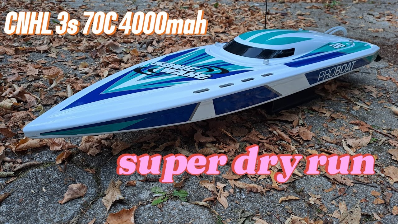Proboat SONICWAKE V2 run super dry with CNHL 70C 4000mah on 6s 71mph