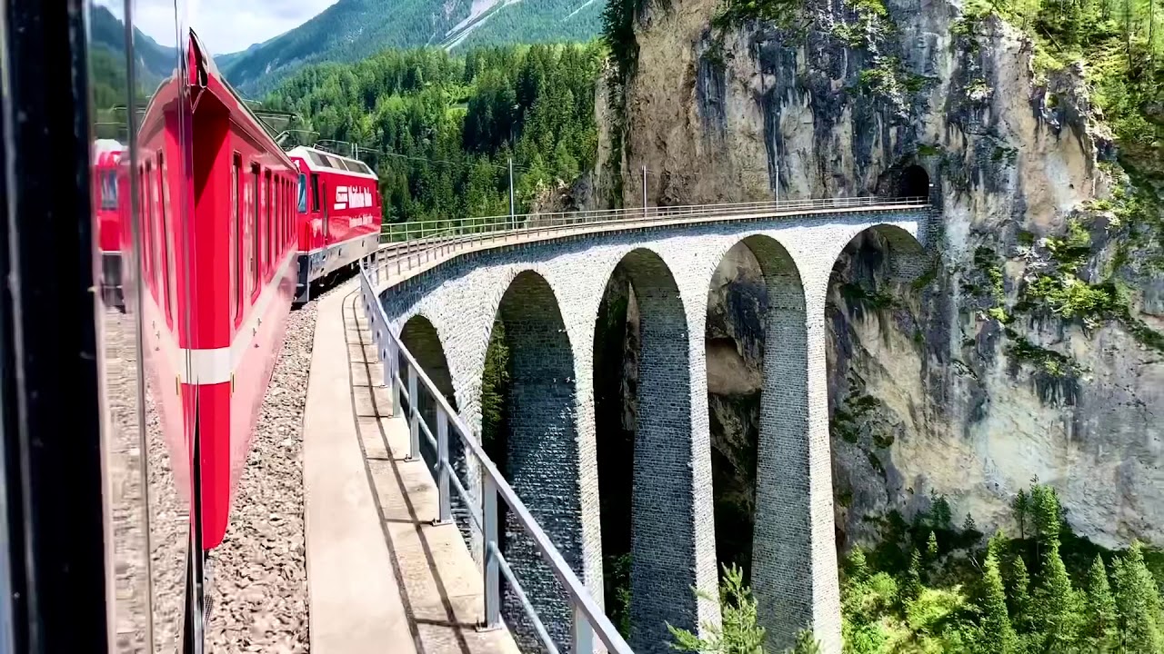Glacier Express trainride Switzerland