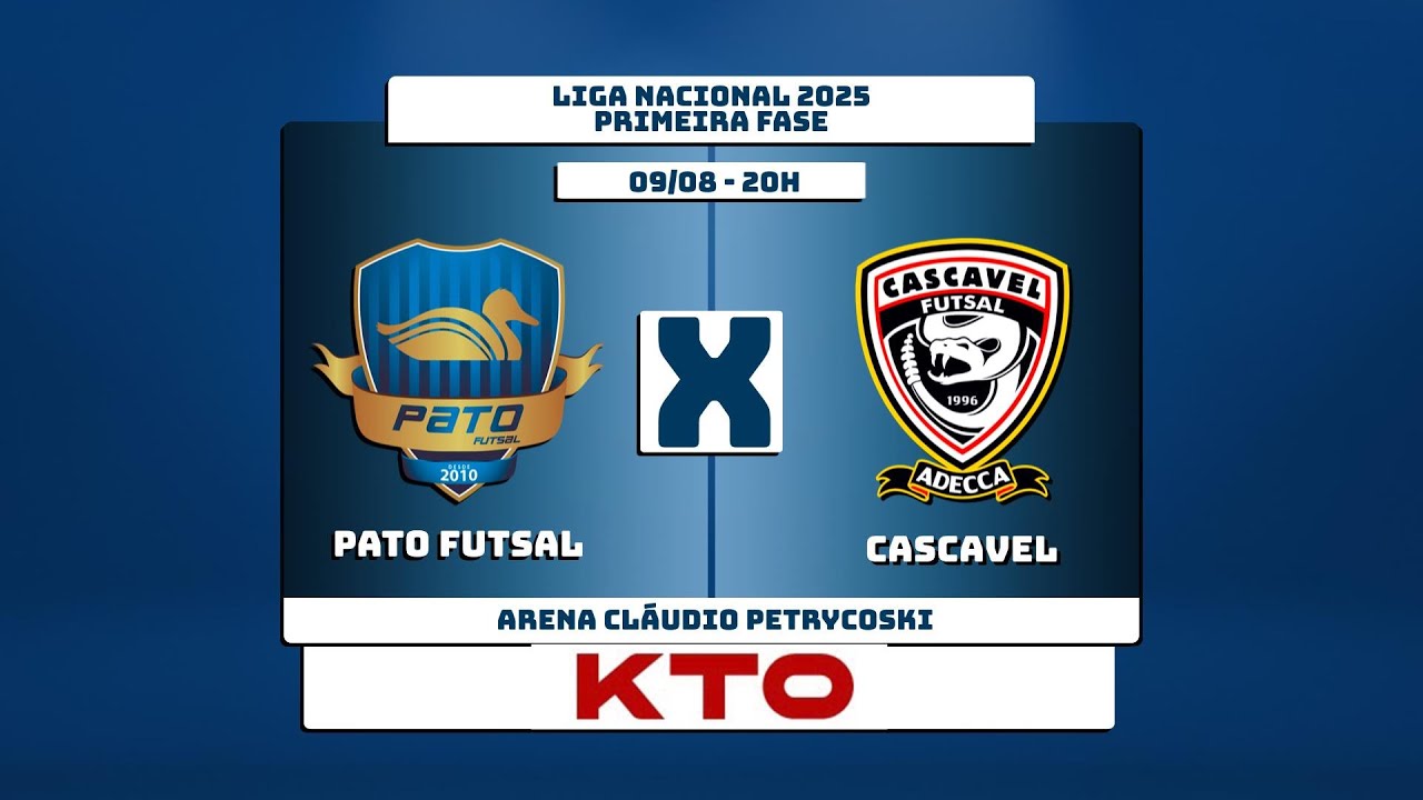 (AO VIVO) PATO FUTSAL X CASCAVEL - LNF 2025 - PRIMEIRO JOGO NA ARENA CLAUDIO PETRYCOSKI