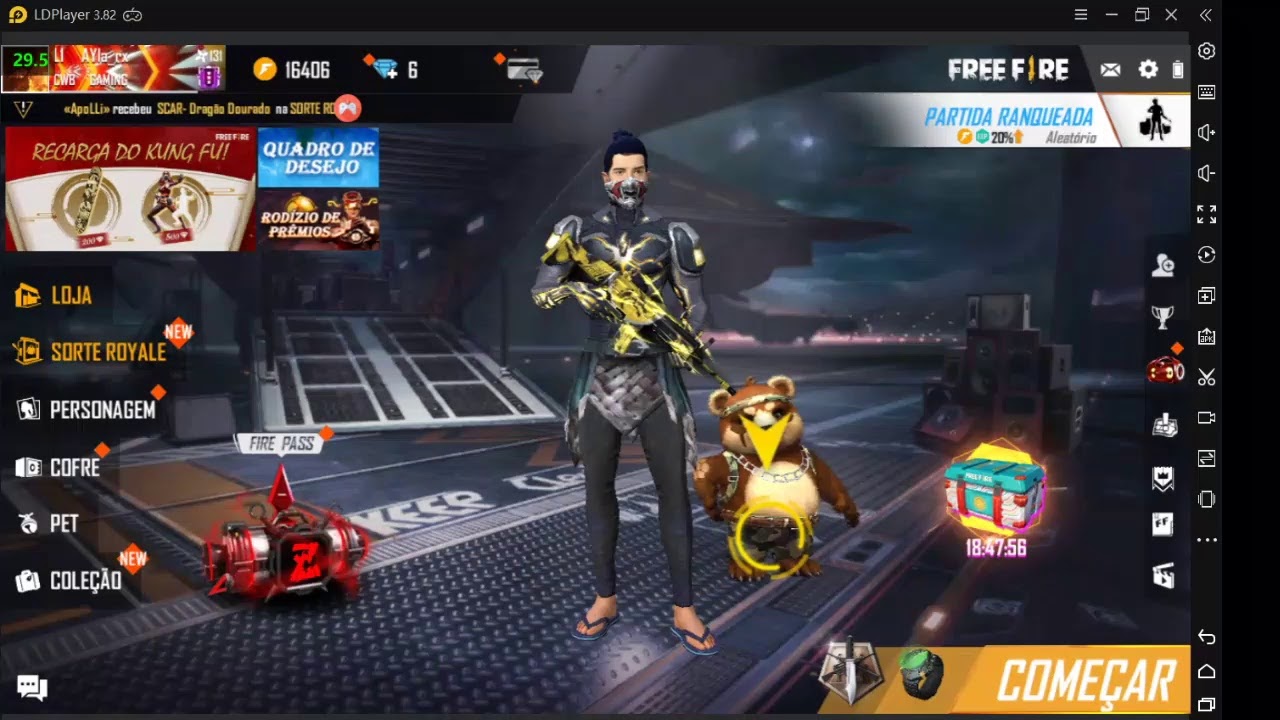 LIVE 06 UPANDO CONTA DE CLIENTE COM MOD MENU VIP ANTIBAN FREE FIRE
