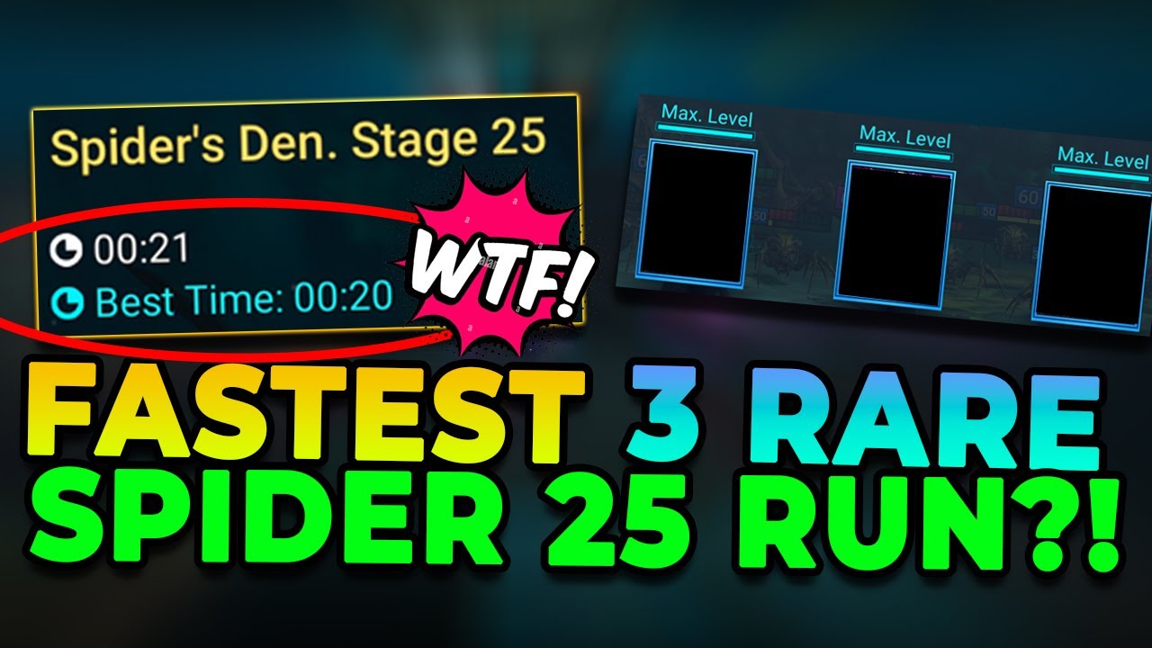 INSANE 3 Rare Spider 25 Team I Raid Shadow Legends