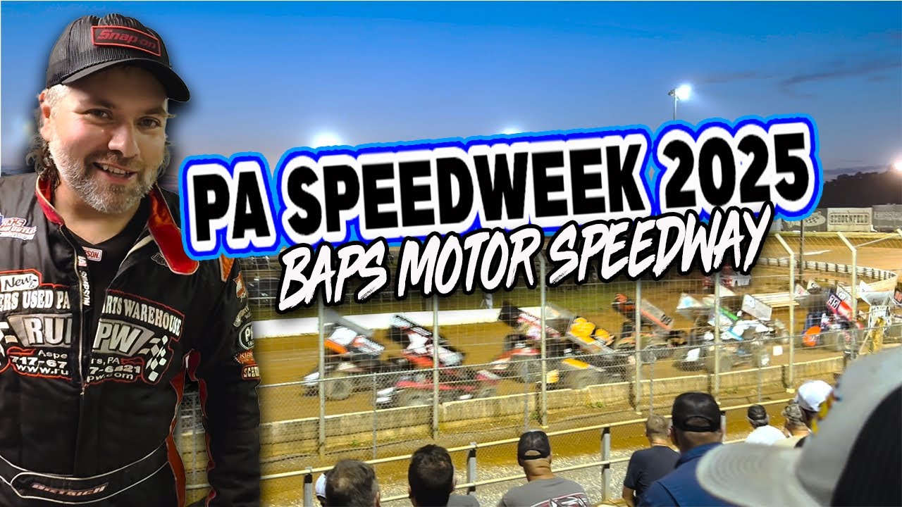 Неделя скорости в Пенсильвании, день 3, Baps Motor Speedway — гонки по грунтовой трассе