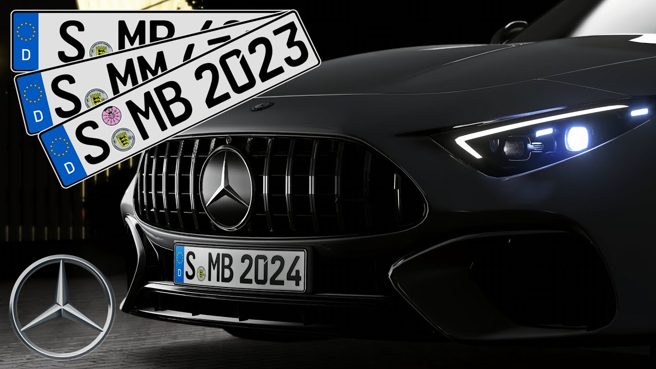 Assetto Corsa - German licence plates pack #4 - Mercedes-Benz