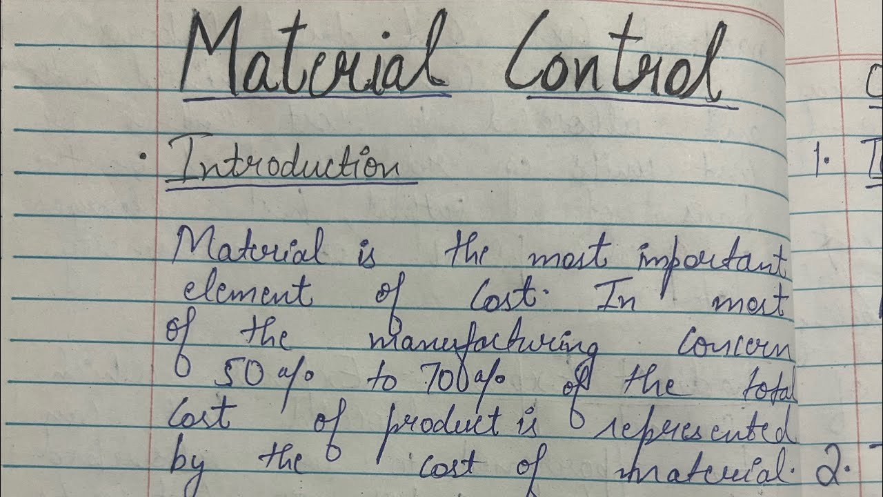 Material Control |Objectives | Advantages|Cost Accounting |