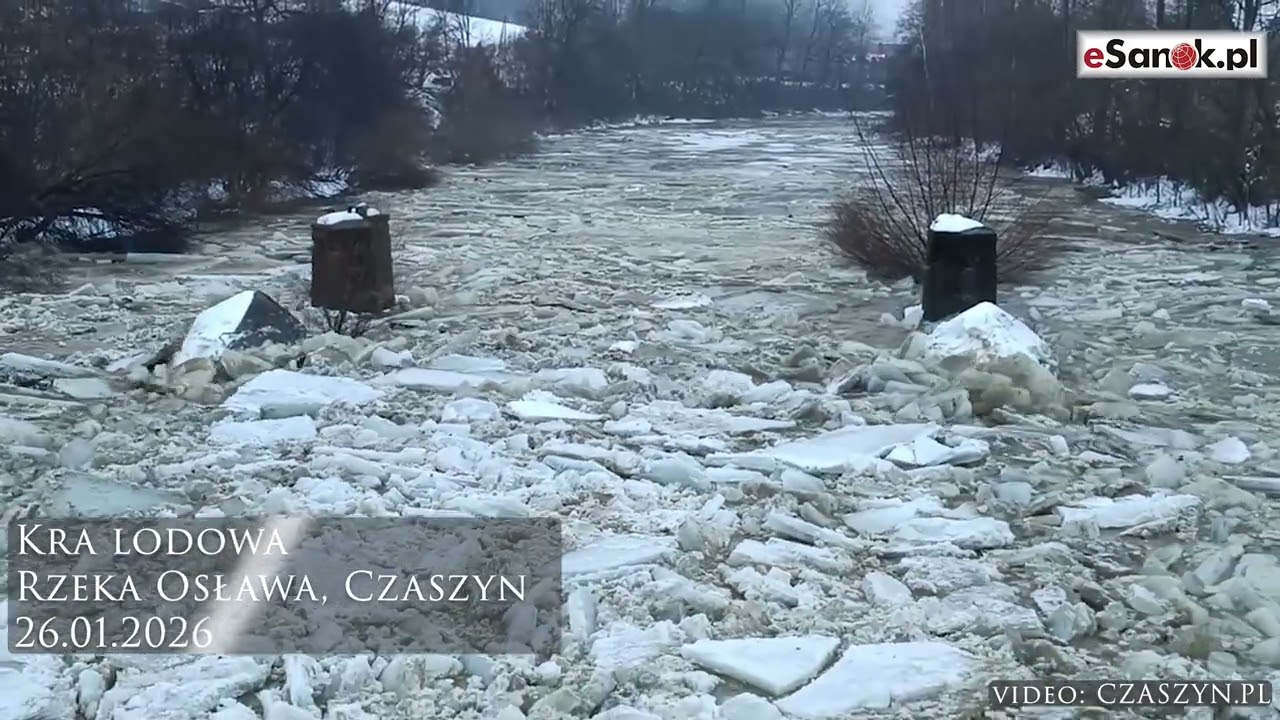 GMINA ZAGÓRZ: Zator lodowy na Osławie w Czaszynie!