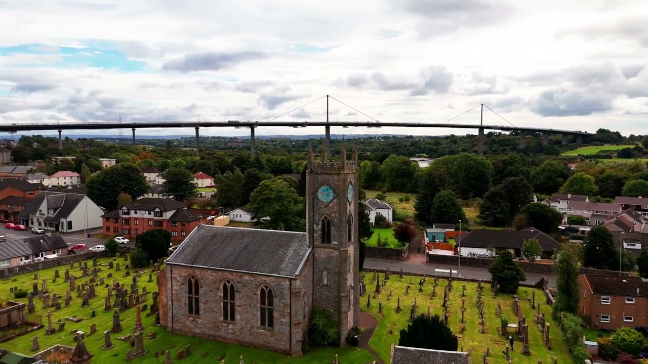 Drone exploration of Old Kilpatrick Bowling Parish Church