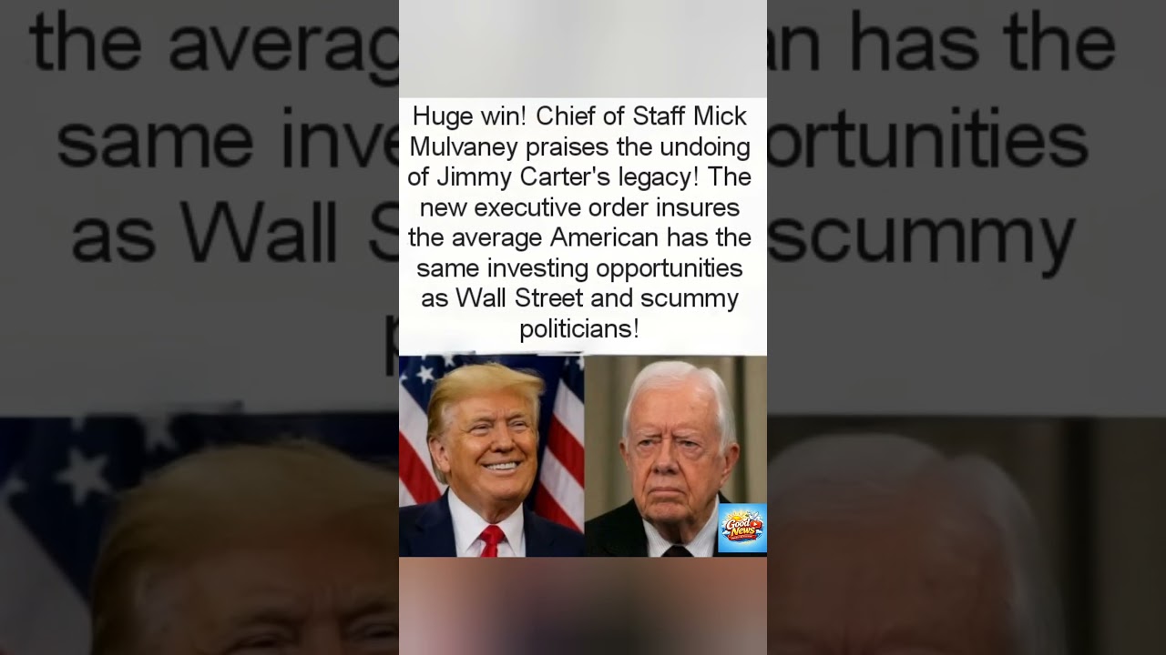 Mick Mulvaney praises new executive order opening Wall Street investing opportunities.#Politics