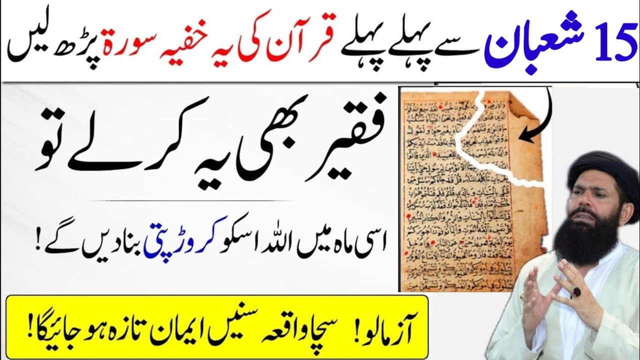 Read this surah before 15 Shaban | Allah Will Make A King Out Of A Poor Person |  Ubqari | Tasbeeh  
