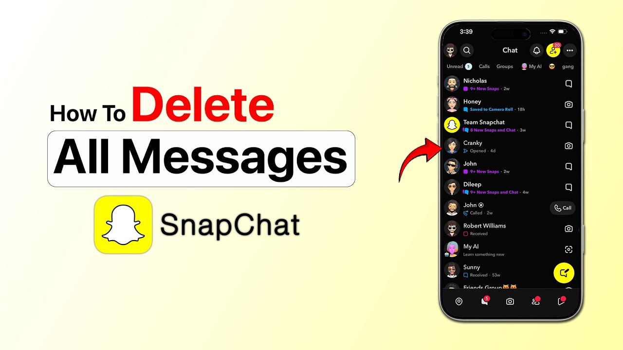 Как легко удалить все сообщения в Snapchat?