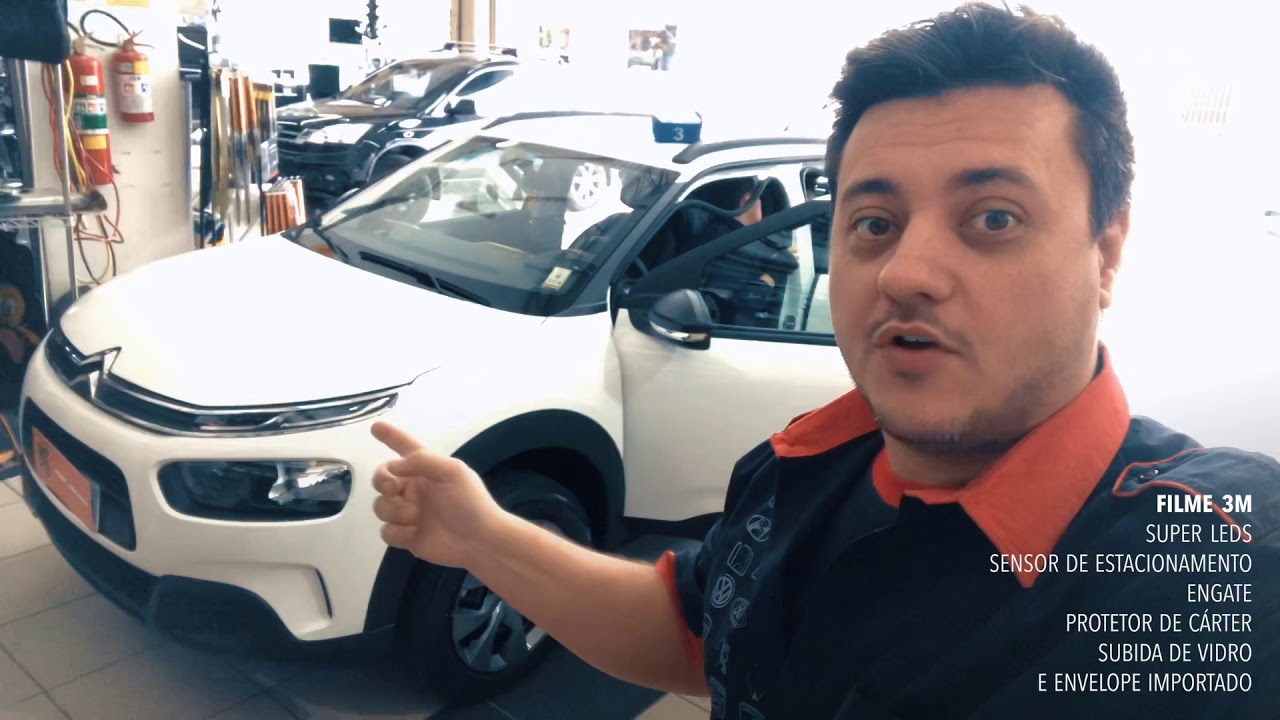 Citr&ouml;en C4 Cactus 2019 zerado, acess&oacute;rios originais + UPGrade nele colocando  Pel&iacute;cula 3M Super Leds