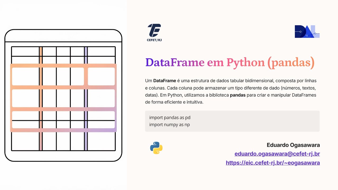 DataFrames em pandas: Criação, Importação, Filtragem e Desempenho Vetorizado | Vídeo 07