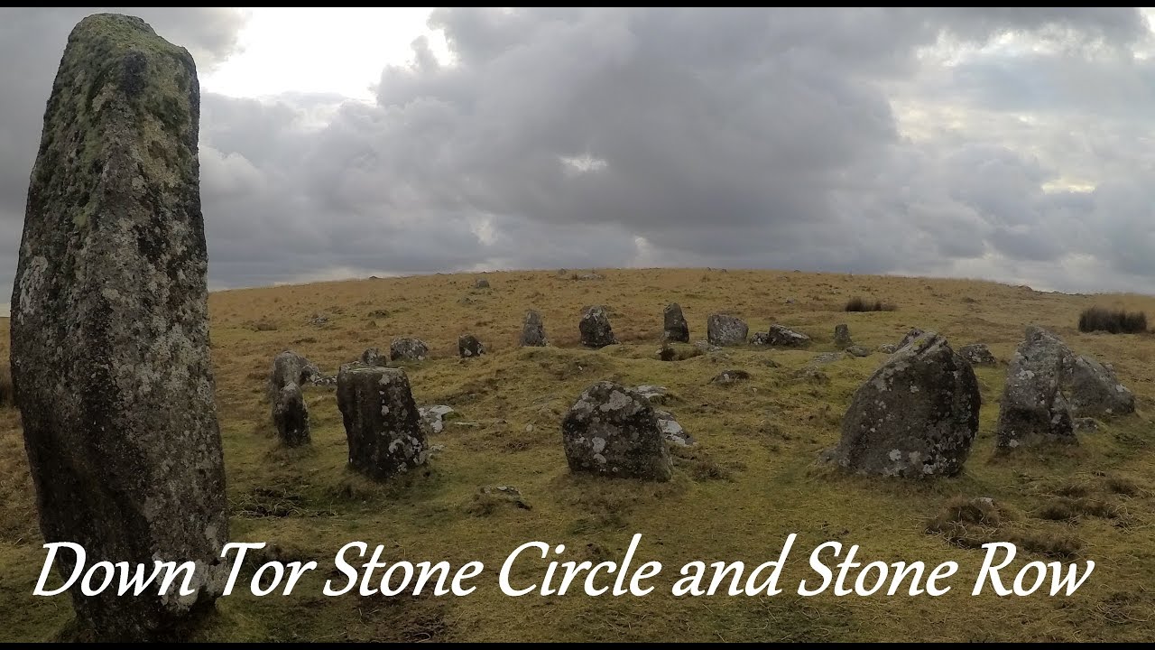 Bronze Age Megalithic Site - Dartmoor Down Tor Stone Circle and Stone Row