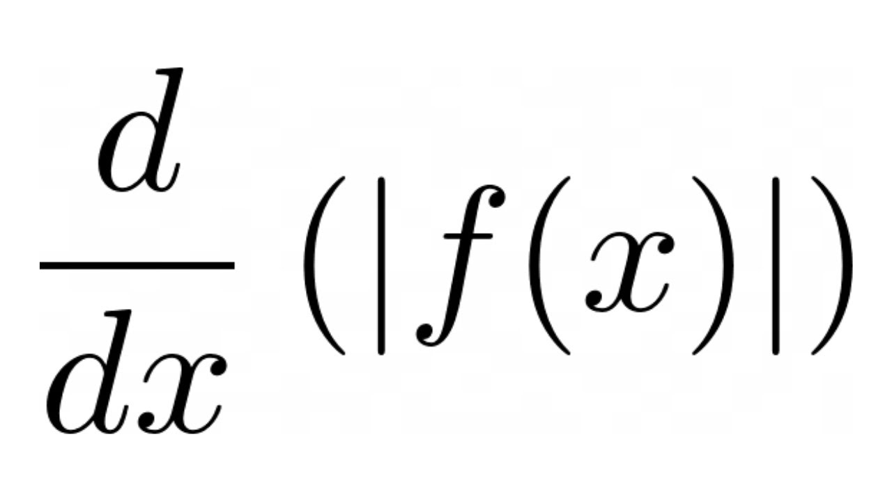Cómo encontrar la derivada del valor absoluto de cualquier función