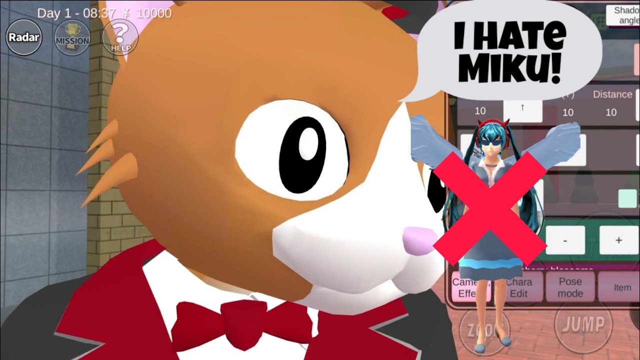 Miku is an enemy target! 🎯 (Cat Butler) - Sakura School Simulator Season 2 