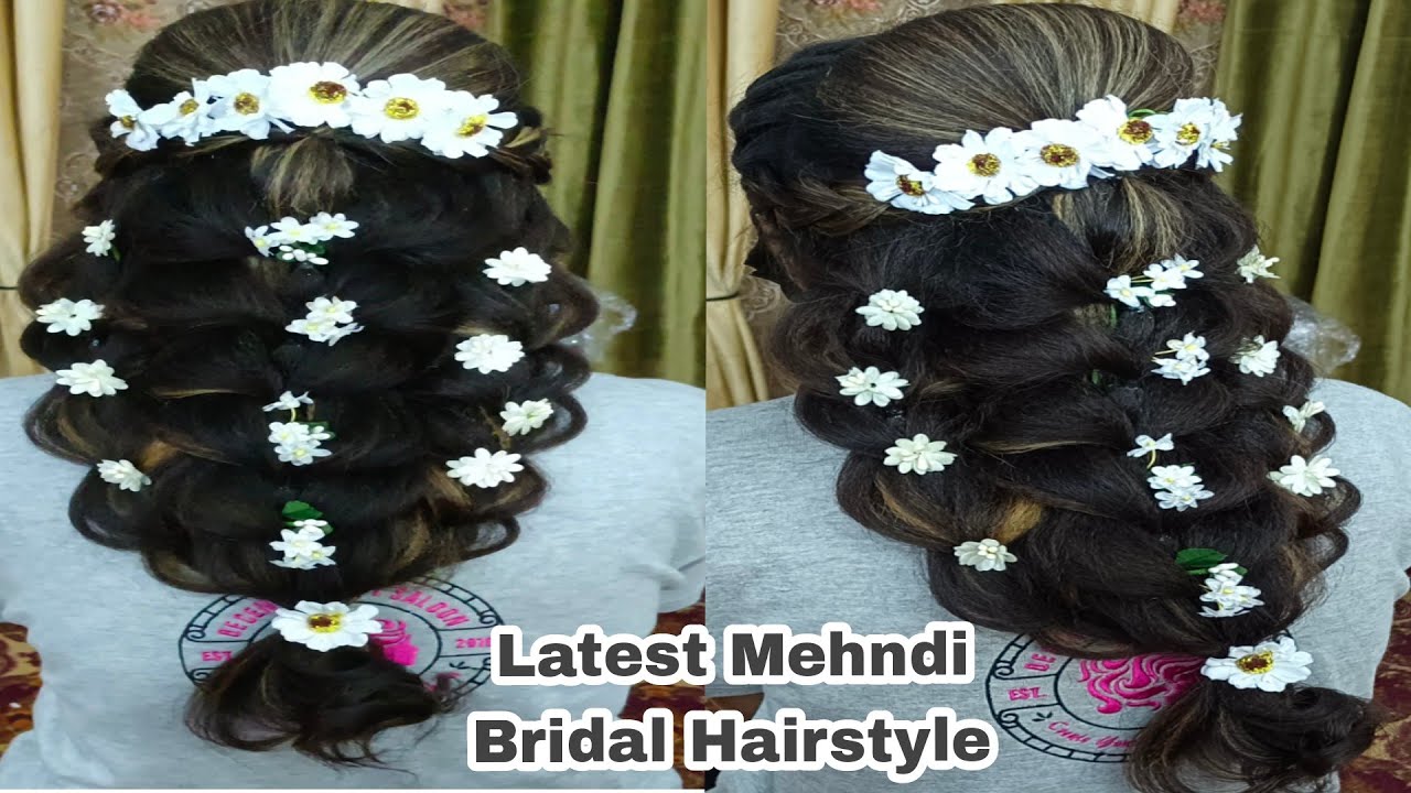 Beautiful Hairstyle For Mehndi Day 18||Basic To Advance Hairstyling Course.