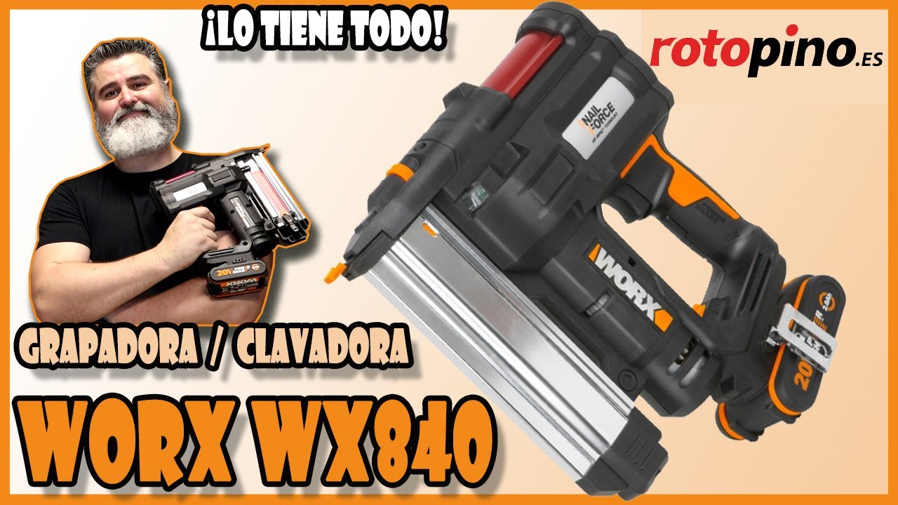 Magnífica Clavadora Grapadora WORX WX840 comprada en ROTOPINO