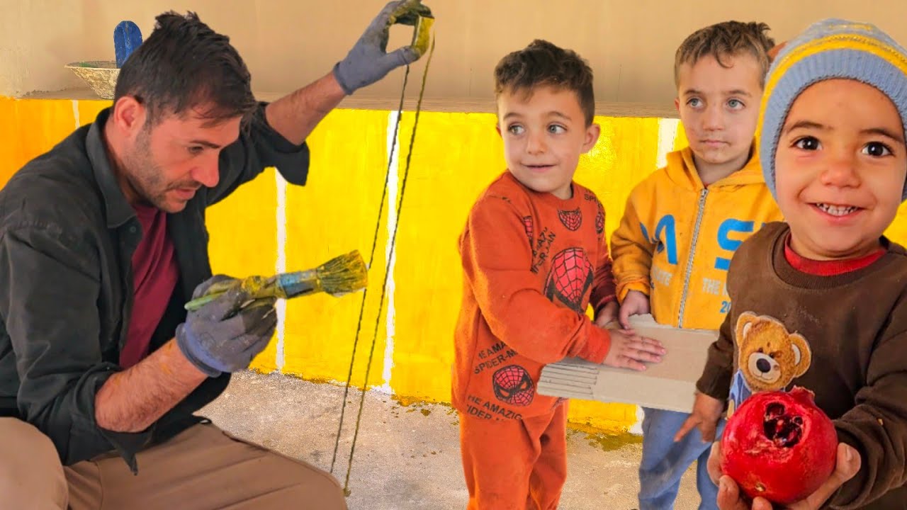 Painting the New Kitchen Walls 🎨 | A Fresh Morning with Saladin & the Kids | RAZ NOMADIC
