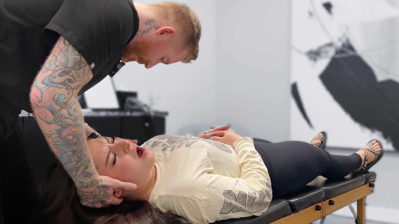 First Time Chiropractic Adjustment // Massive Neck Cracks!
