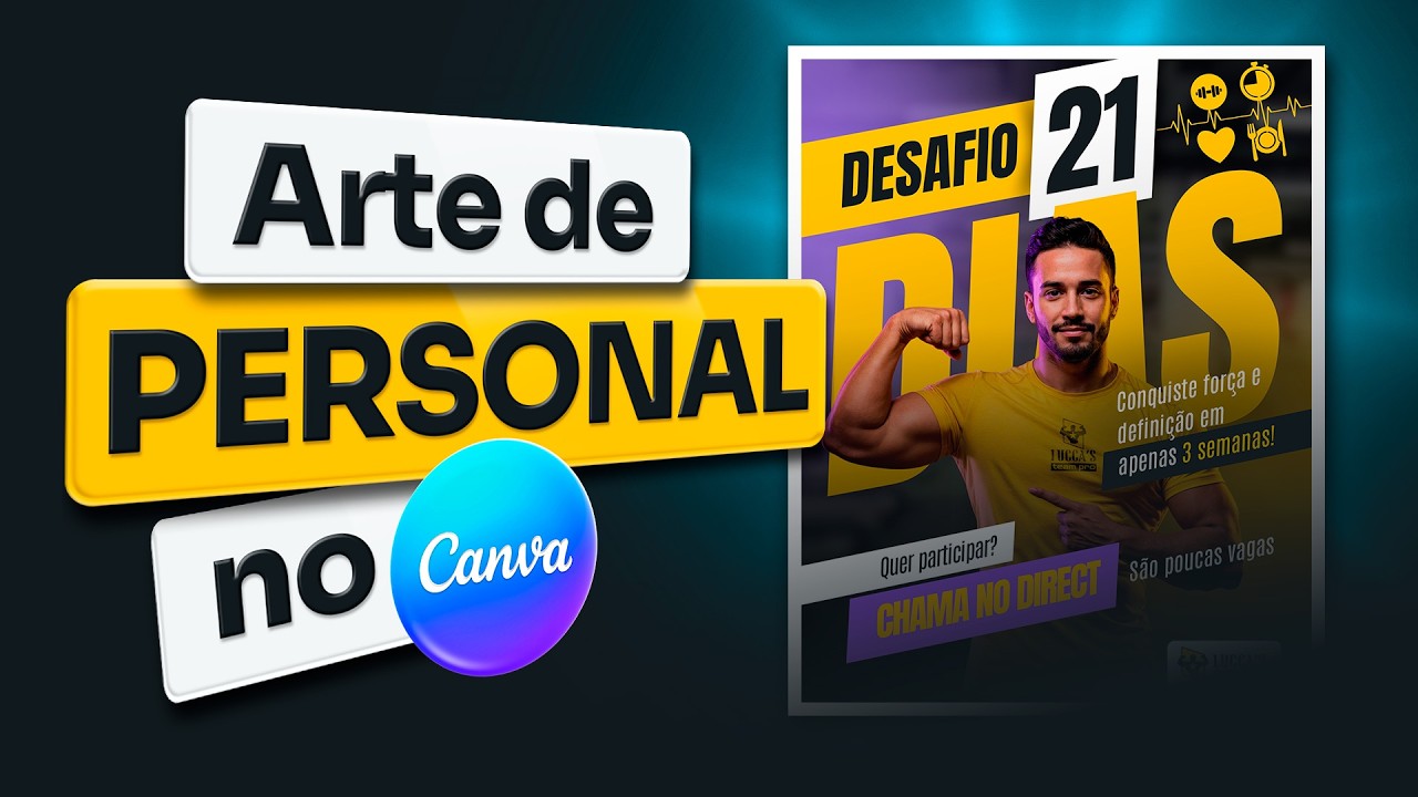 Como Criar uma Arte Profissional para PERSONAL TRAINER no Canva (Passo a Passo)