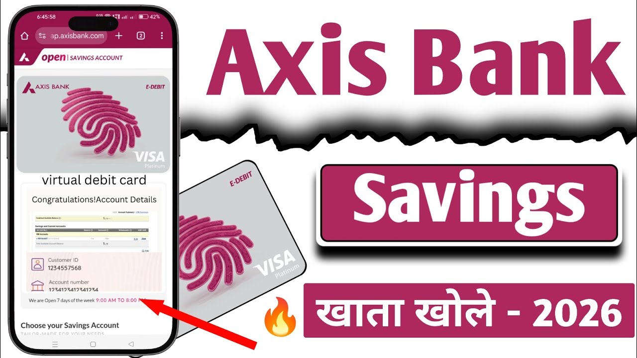 Axis Bank Savings Account Opening Online 2026 | Axis Bank ZERO Balance Account | Axis Video KYC