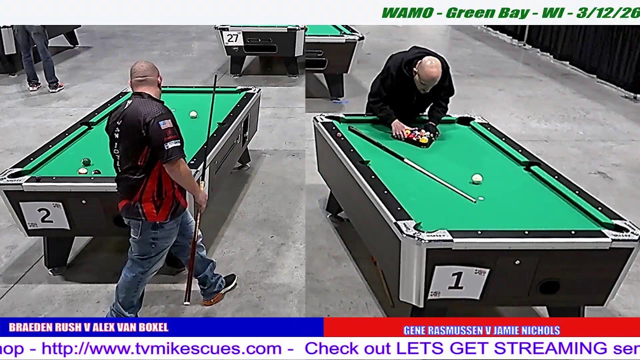 WAMO STATE - 8 Ball Singles all Day  R 4 -  Green Bay Wi - 3/12/26