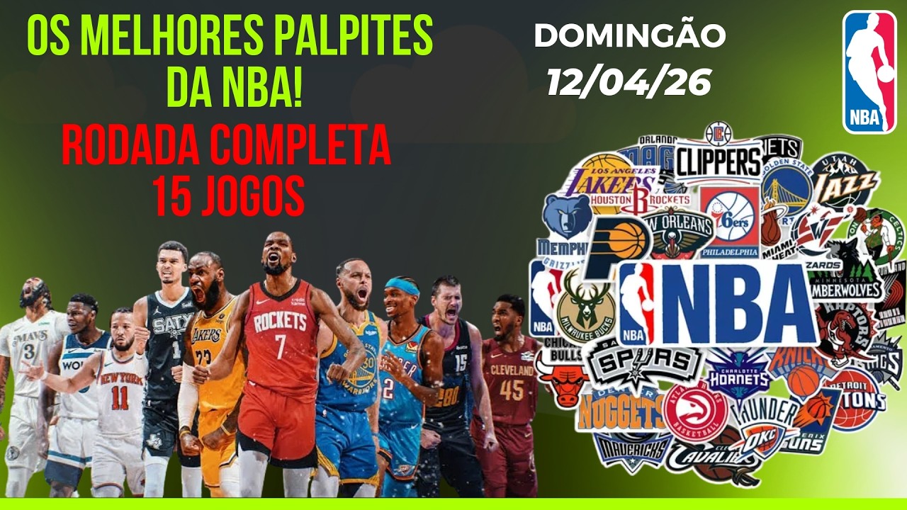 MELHORES PALPITES DO BASQUETE (NBA) DE HOJE 12/04/26
