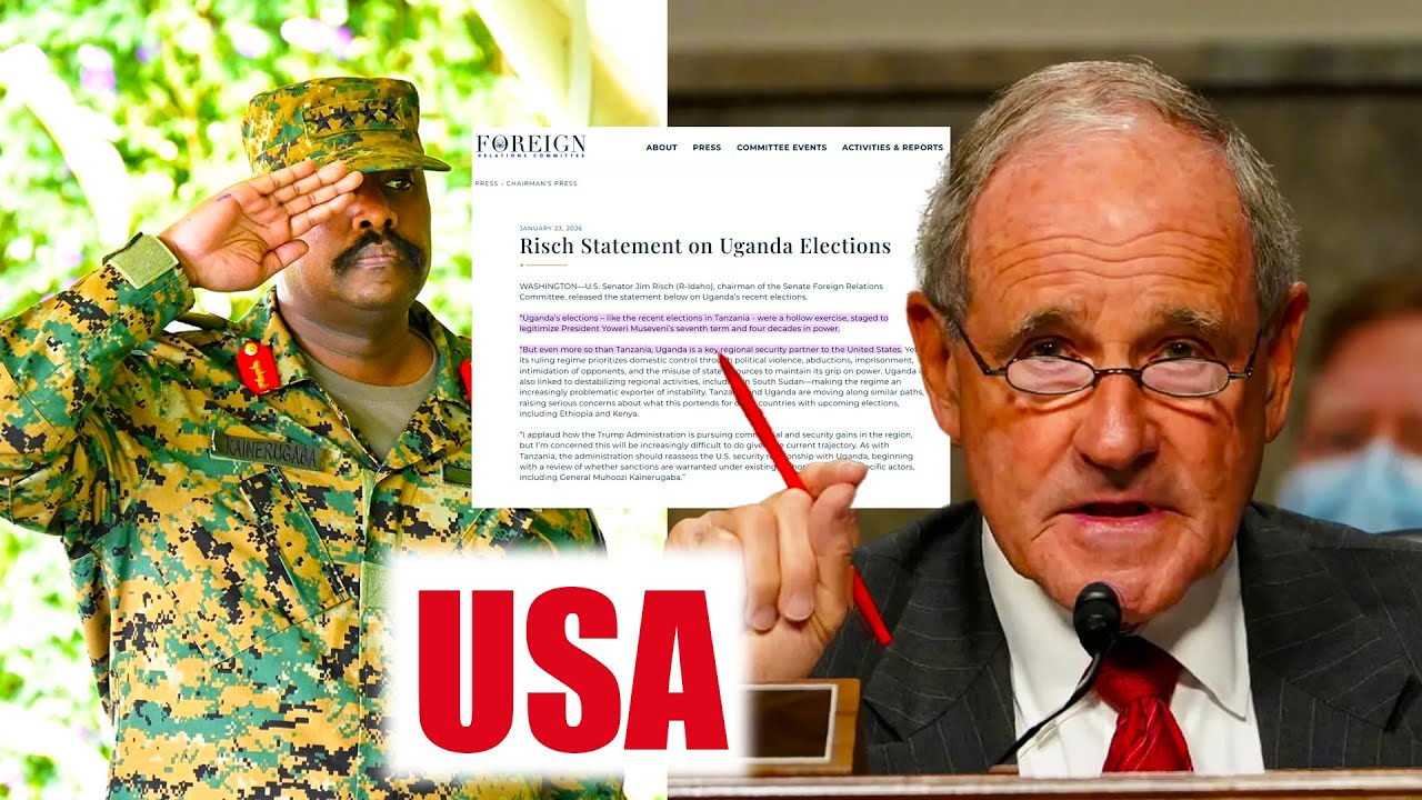 America Eyisizza Ekiwandiiko Ku Muhoozi. Sen.Risch Asabye Trump Ayiteyo Endagaano Zebalina Ne Uganda