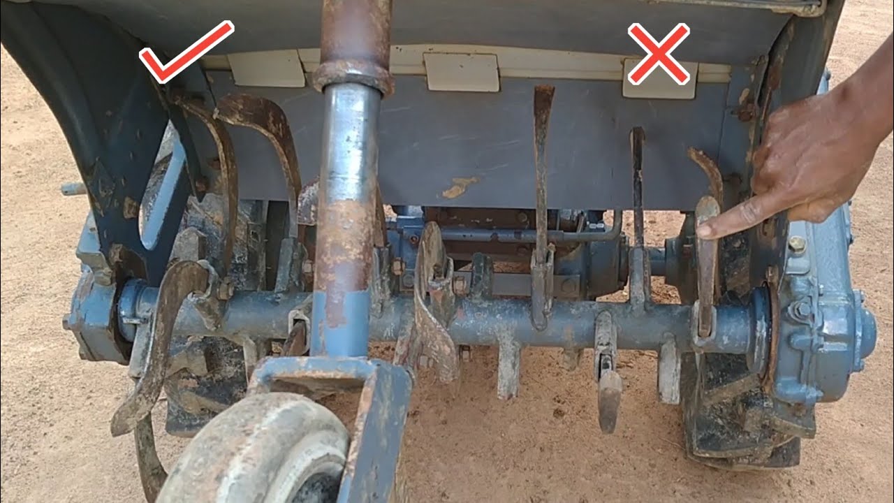 How to change power tiller blades ? Changing power tiller blades for puddling ||