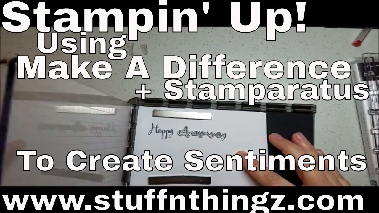 Creating Sentiments Using Stampin' Up!'s Make A Difference Lettering Stamp Set