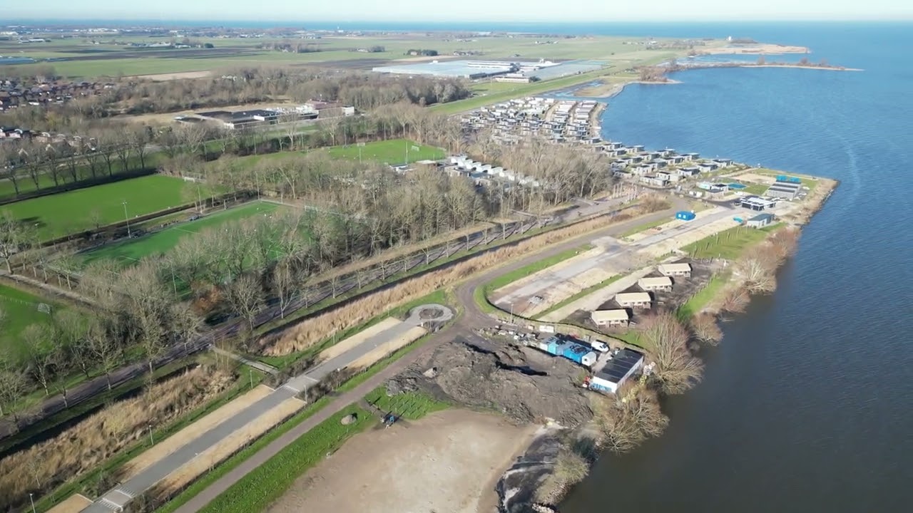 Drone flight near beach Enkhuizen