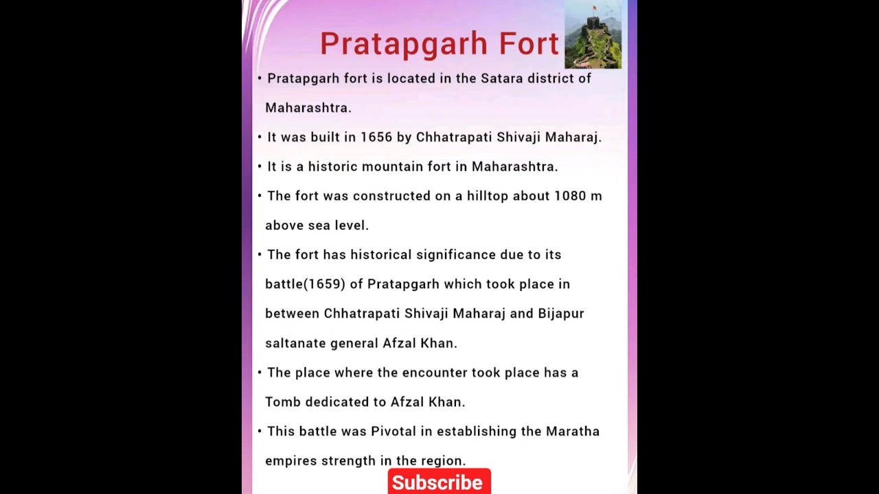#Pratapgarh Fort#mountain Fort#essay on pratapgrah Fort