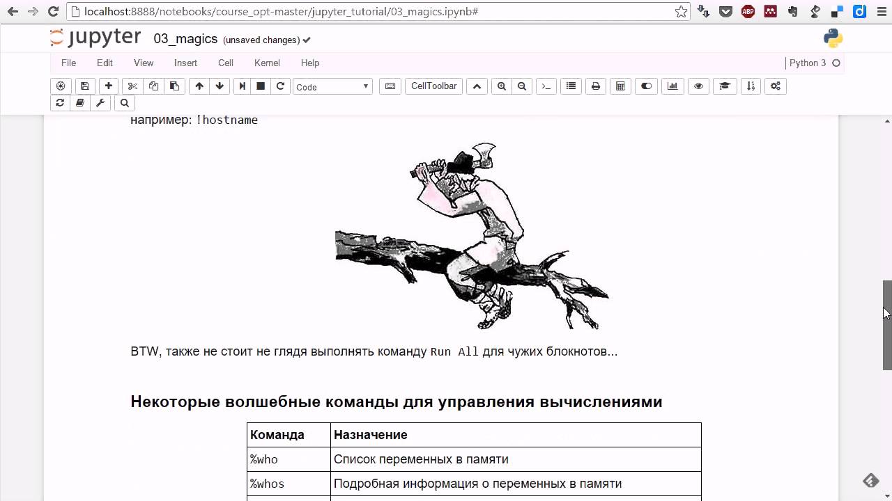 Волшебные команды Jupyter Notebook (Magics)
