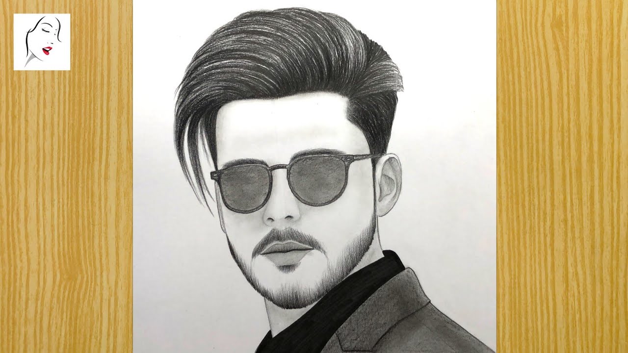 A beautiful Boy Face drawing with glasses step by step | how to draw a boy | the crazy sketcher