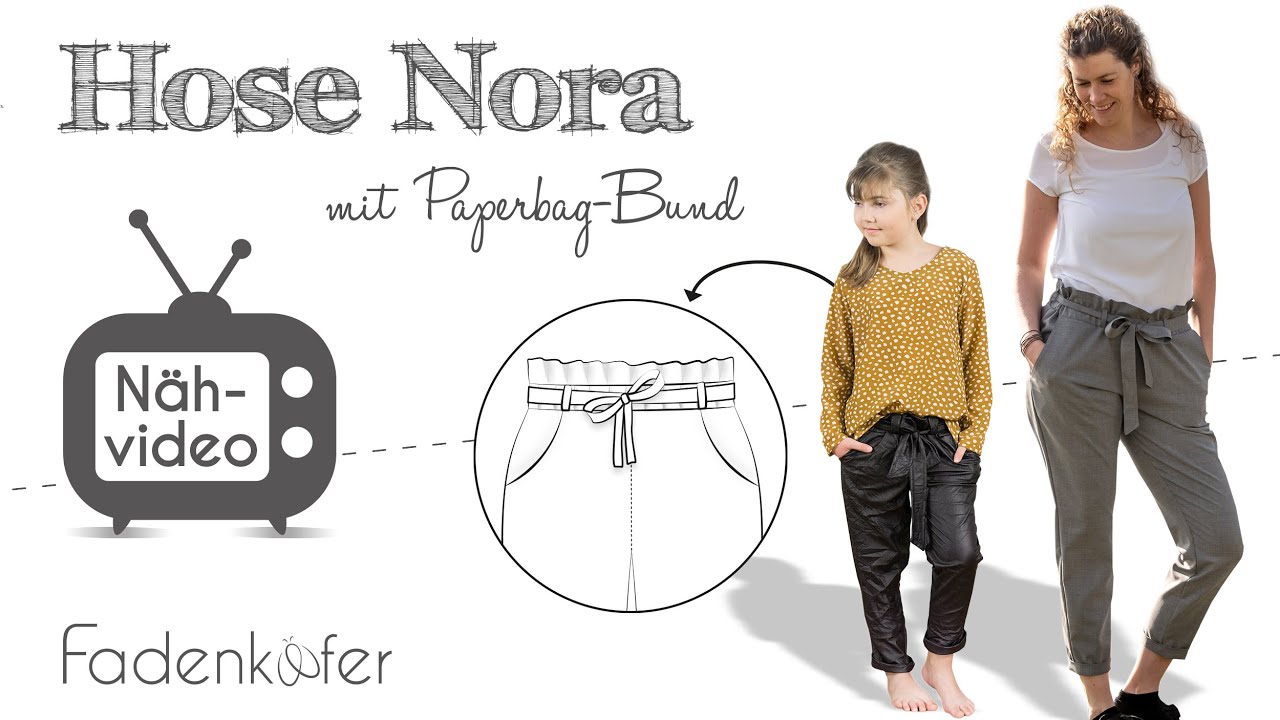 Paperbag Hose Nora für Damen und Kinder