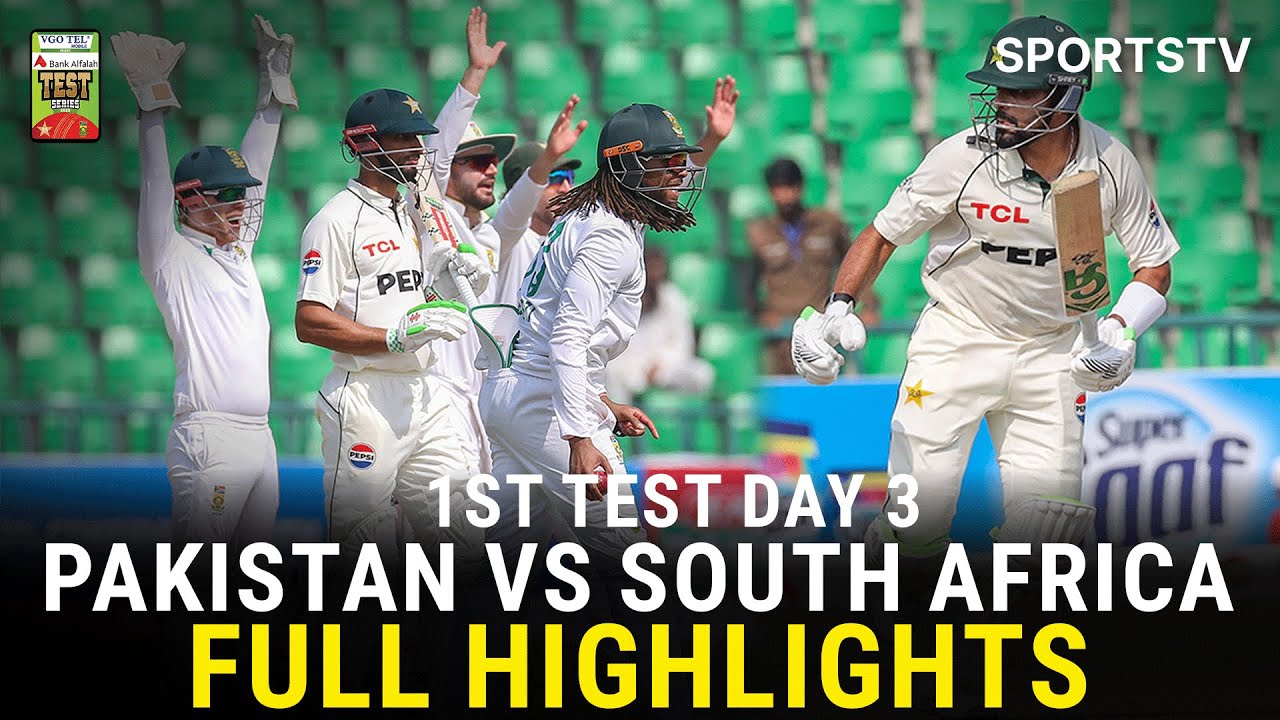 Full Highlights | Pakistan vs South Africa Test Series 2025 | 1st Test Day 3 | PCB | M3U1U