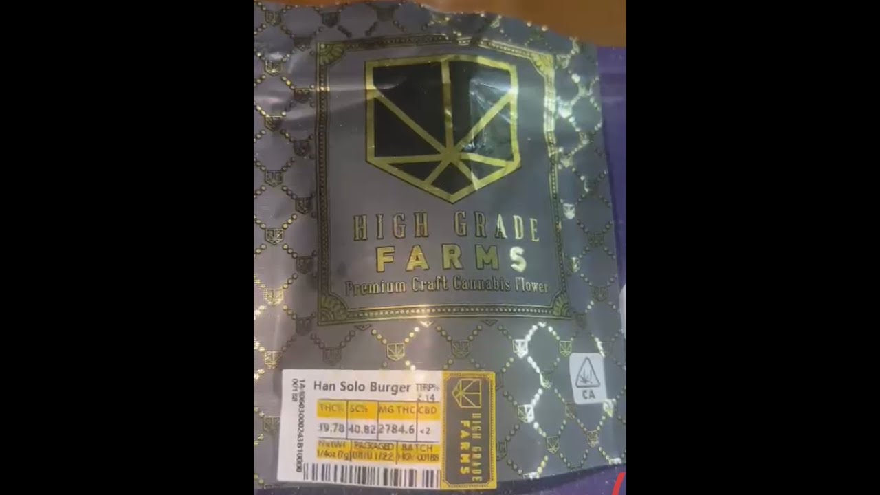 High grade Farms Han Solo Burger strain 7g indoor THC 39%