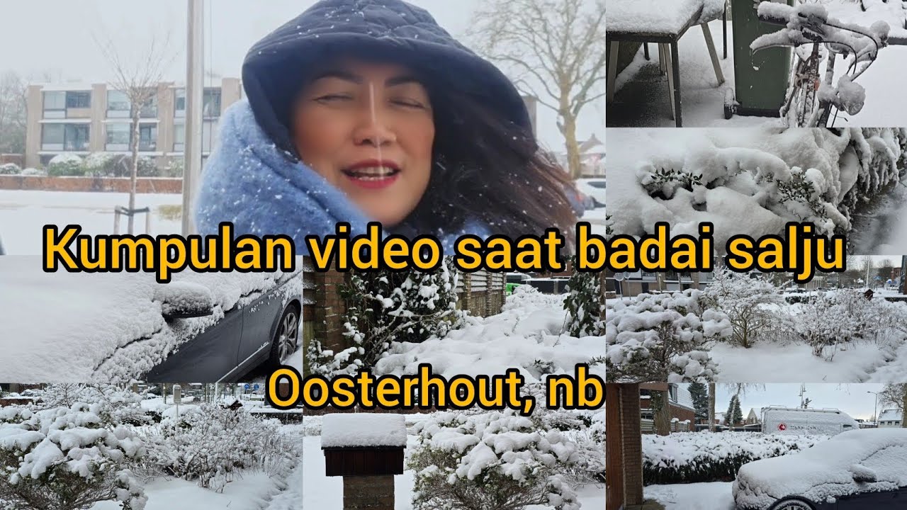 KUMPULAN VIDEO SAAT KOTA OOSTERHOUT NB TERKENA BADAI SALJU .BRRR SANGAT DINGIN. 