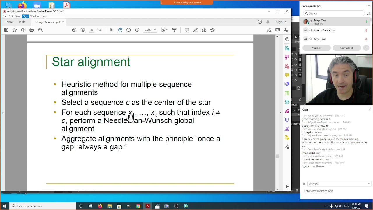 CENG 465 - Intro to Bioinformatics - Multiple Sequence Alignment #3 (Progressive and Star Alignment)