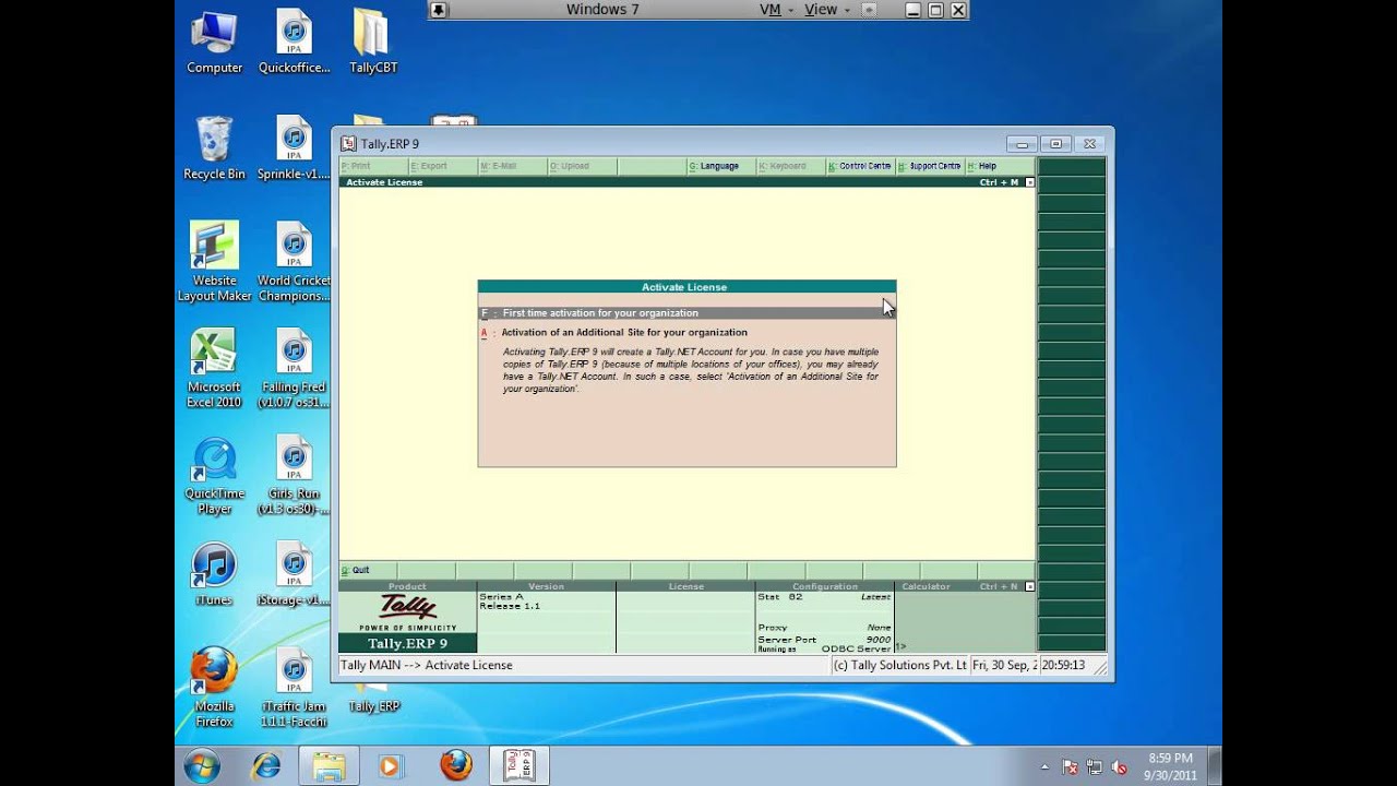 Install & Activaton of Tally ERP9