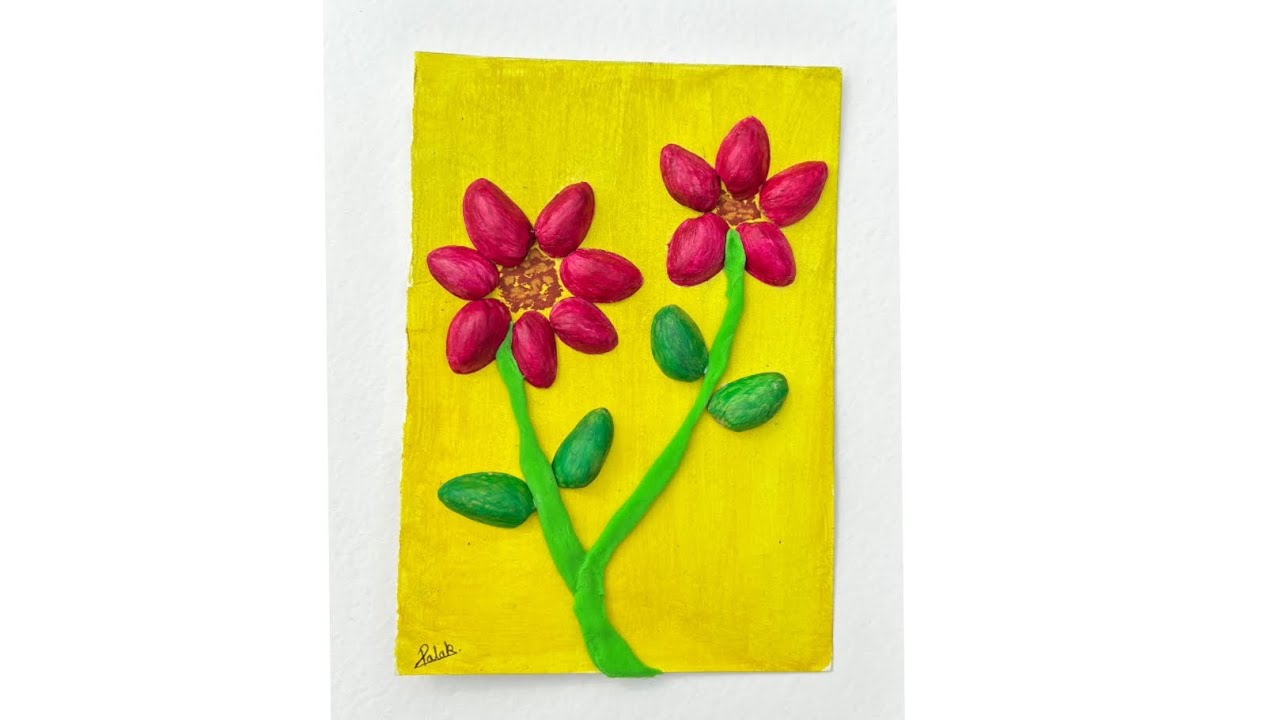 How To Make A Flower From Pistachio Shells | Diy | Easy | Step By Step Tutorial |