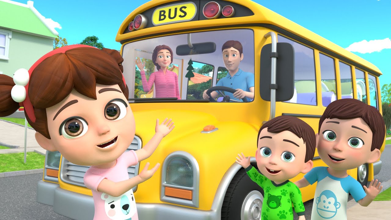 Wheels on the Bus Sing Along | Lalafun Nursery Rhymes & Kids Songs