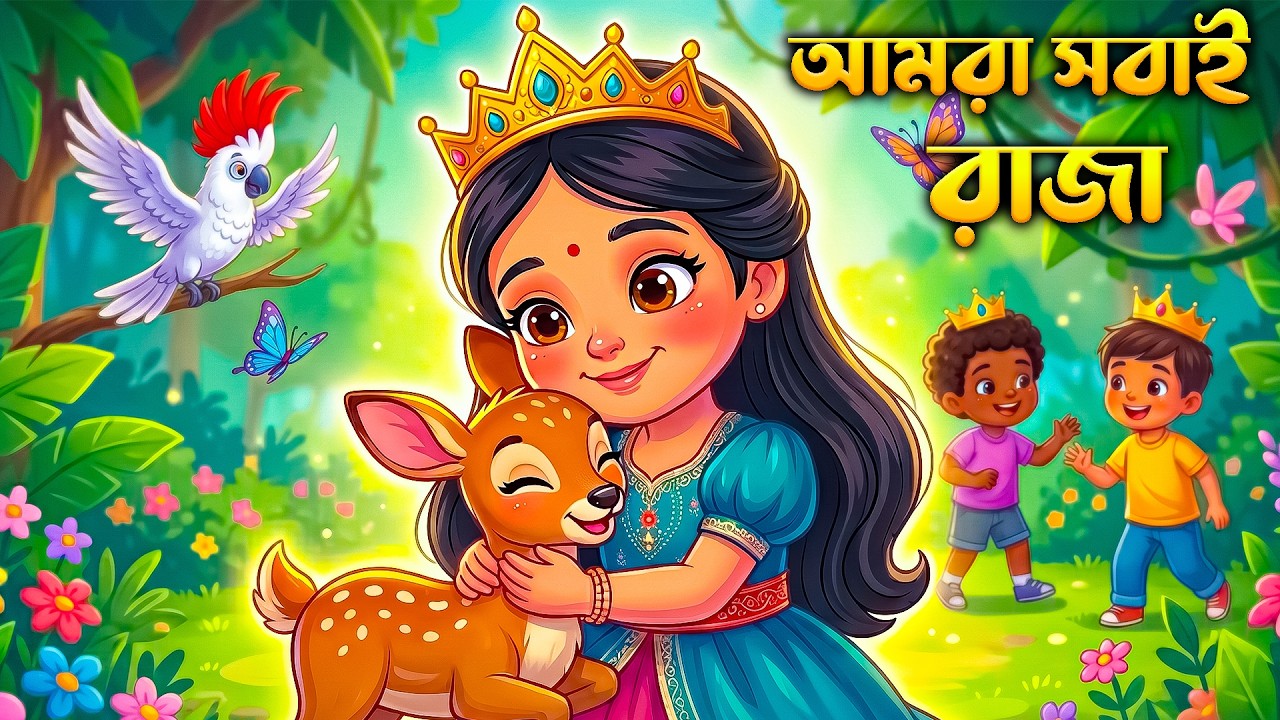 আমরা সবাই রাজা 👑 | Amra Sobai Raja | Bangla Kids Song | Shishu Vubon |  Rabindranath Tagore