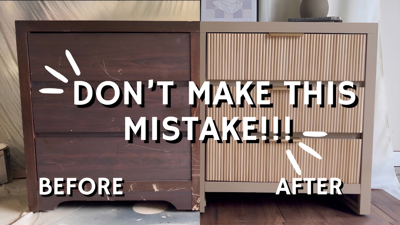 AVOID THIS MISTAKE!! Replacing Drawer Slides for BEGINNERS | DIY Fluted Dresser | Furniture Flipping