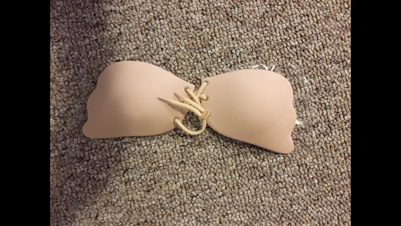 Glamaker Push Up Strapless Bra with Drawstring Reusable Invisible Silicone Backless Bras