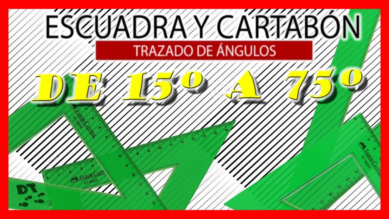 ✅ Ángulos con escuadra y cartabón 📐 Ángulo de 15 y 75 grados