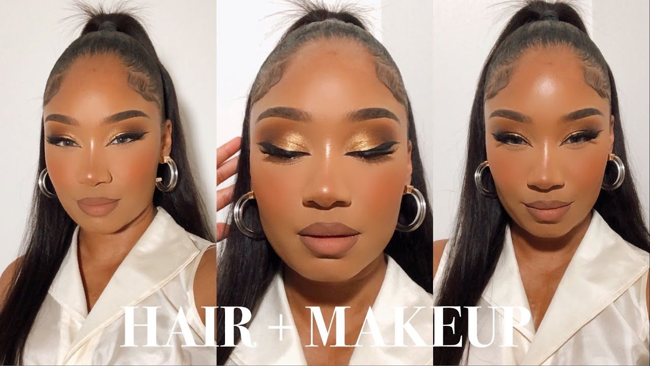Flawless Gold Makeup Look | Unice Hair Co.